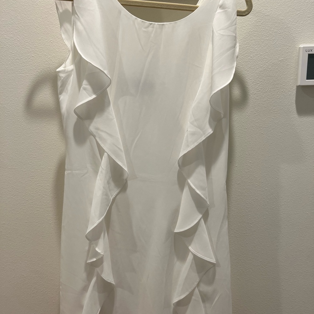 Lulu’s white ruffle dress small